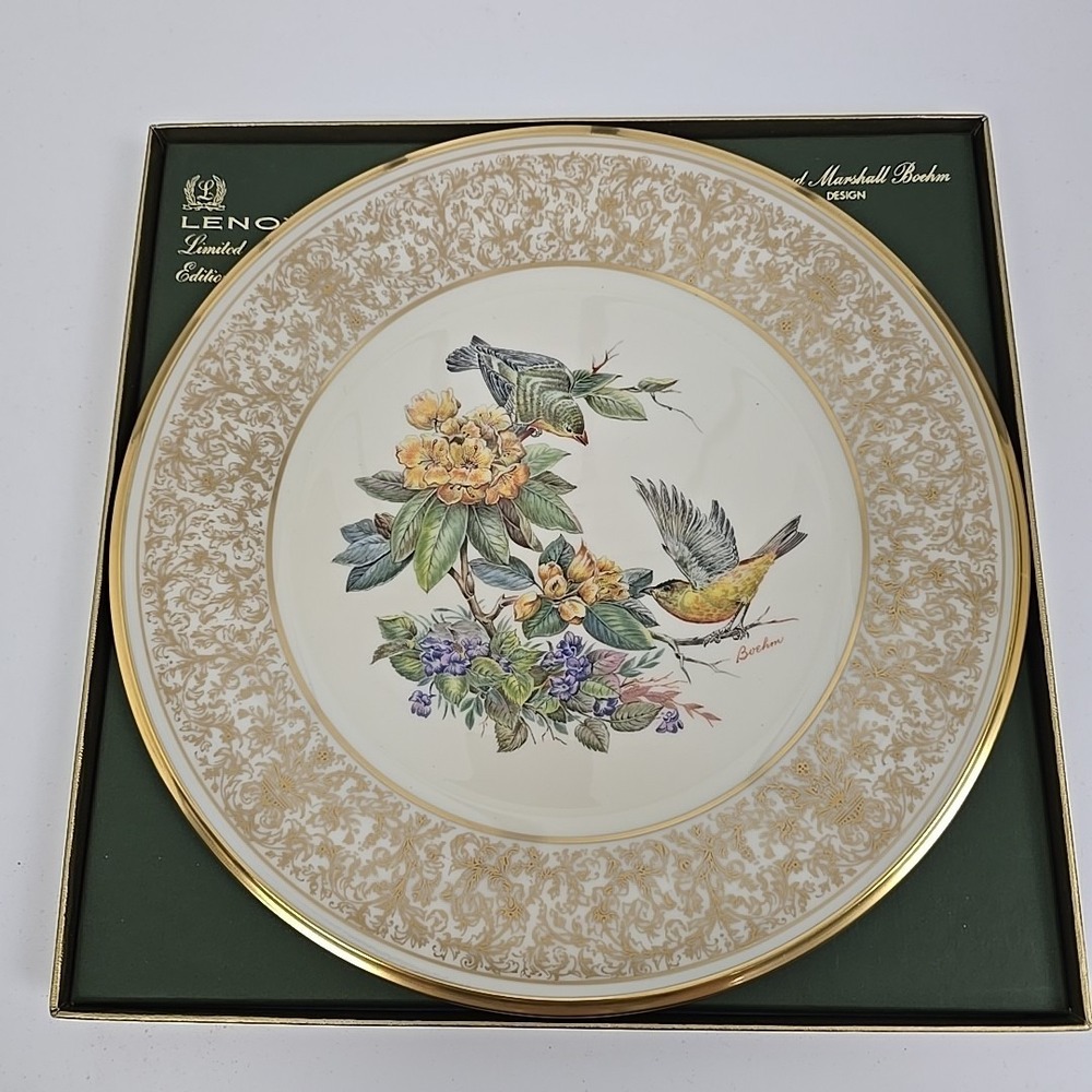 Lenox China Boehm The Goldfinch‎ Bird Plate 1971 Limited Edition USA
